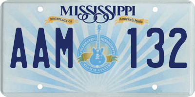 MS license plate AAM132