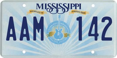 MS license plate AAM142