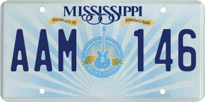 MS license plate AAM146