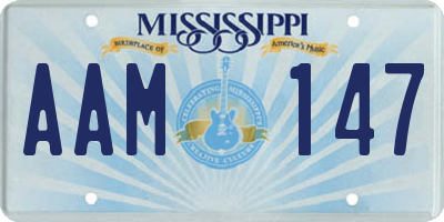 MS license plate AAM147