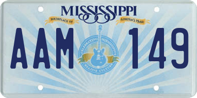 MS license plate AAM149