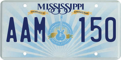 MS license plate AAM150