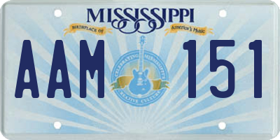 MS license plate AAM151