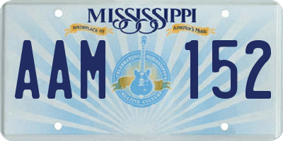 MS license plate AAM152