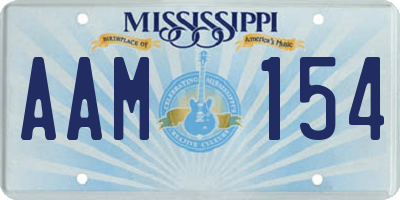 MS license plate AAM154