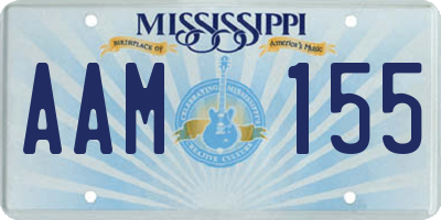 MS license plate AAM155