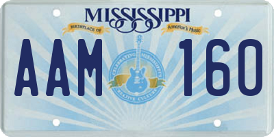 MS license plate AAM160