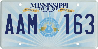 MS license plate AAM163