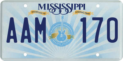 MS license plate AAM170