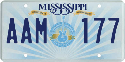 MS license plate AAM177