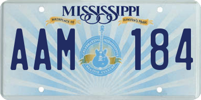 MS license plate AAM184