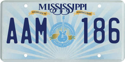 MS license plate AAM186