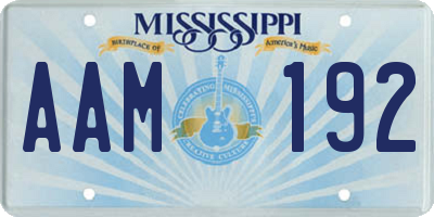 MS license plate AAM192