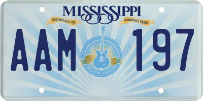 MS license plate AAM197