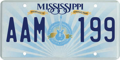 MS license plate AAM199