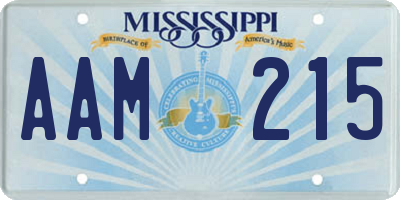 MS license plate AAM215