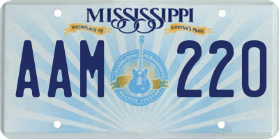 MS license plate AAM220