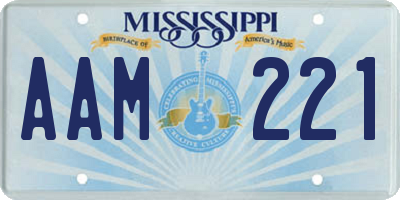 MS license plate AAM221