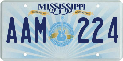 MS license plate AAM224