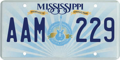 MS license plate AAM229