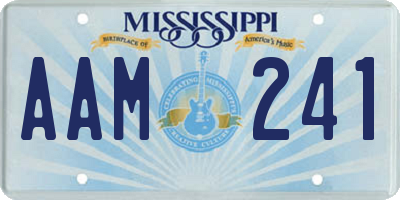 MS license plate AAM241