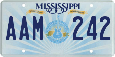 MS license plate AAM242