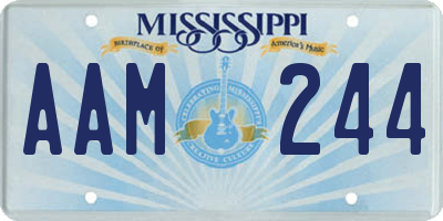 MS license plate AAM244