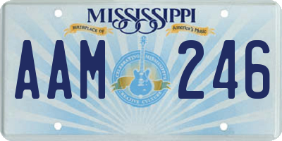 MS license plate AAM246