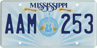 MS license plate AAM253