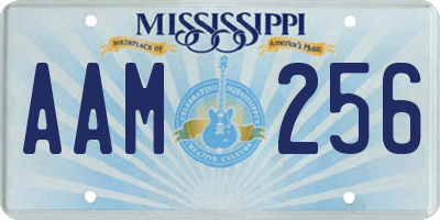 MS license plate AAM256