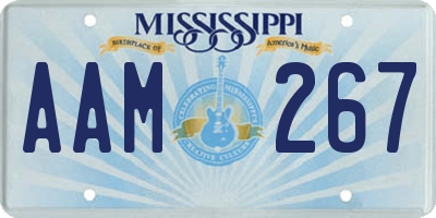 MS license plate AAM267