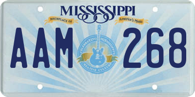 MS license plate AAM268