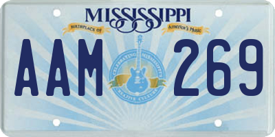 MS license plate AAM269