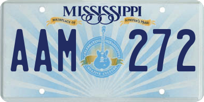 MS license plate AAM272