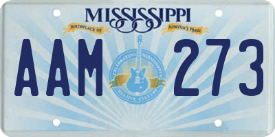 MS license plate AAM273