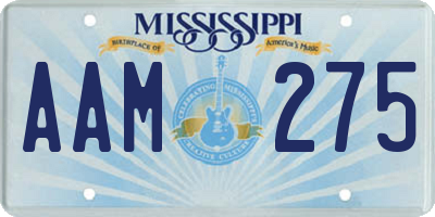 MS license plate AAM275