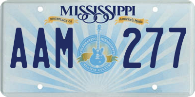 MS license plate AAM277