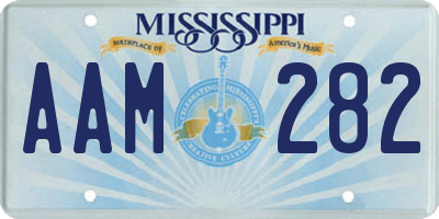 MS license plate AAM282