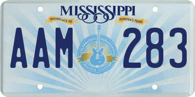 MS license plate AAM283