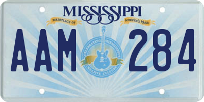 MS license plate AAM284