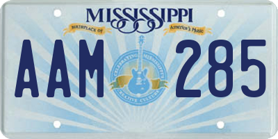 MS license plate AAM285