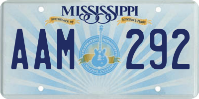 MS license plate AAM292