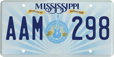 MS license plate AAM298