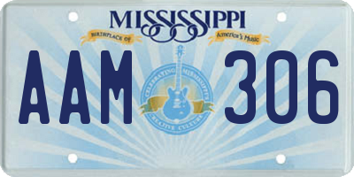 MS license plate AAM306