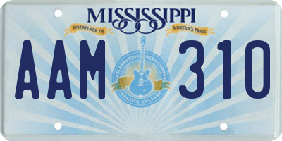 MS license plate AAM310