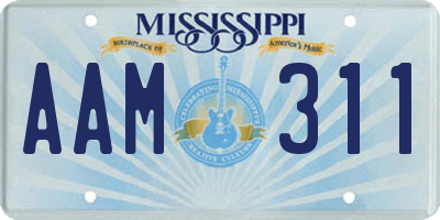 MS license plate AAM311