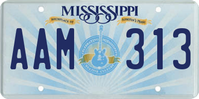 MS license plate AAM313