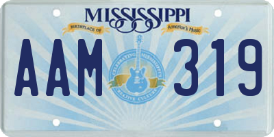 MS license plate AAM319