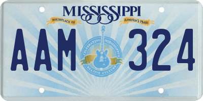 MS license plate AAM324