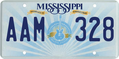 MS license plate AAM328